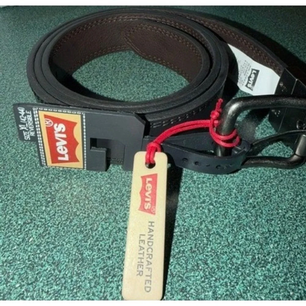 Levis Mens Reversible Leather Belt Black Brown XL 42-44 11LV320Z14 NWT